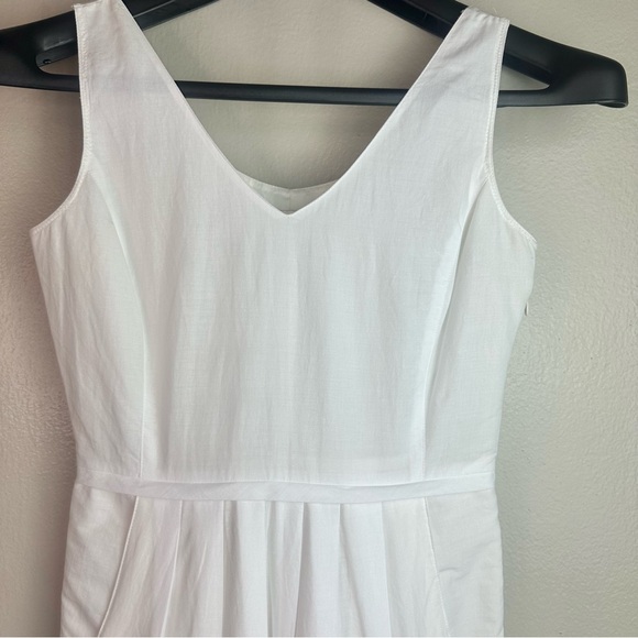 J Crew fit and flare dress with Rickrack trim in white Sz 00 - Picture 2 of 10
